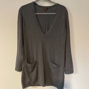 J.McLaughlin Sweater Women's Size Medium Gray Italian Superfine Merino Wool